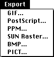 Export Menu